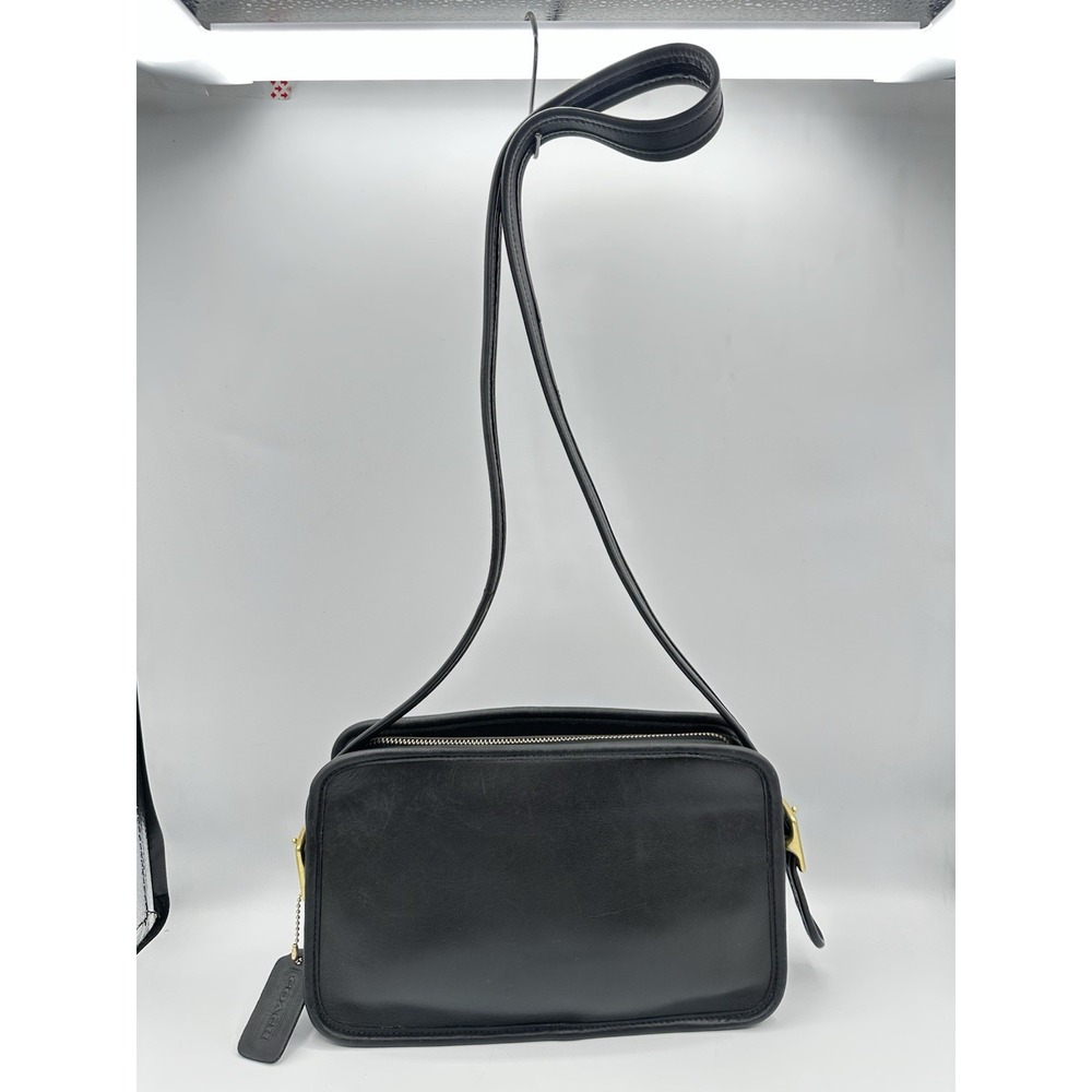 Coach Vintage 9164 Black Leather Crossbody Bag Legacy East West Shoulder Purse